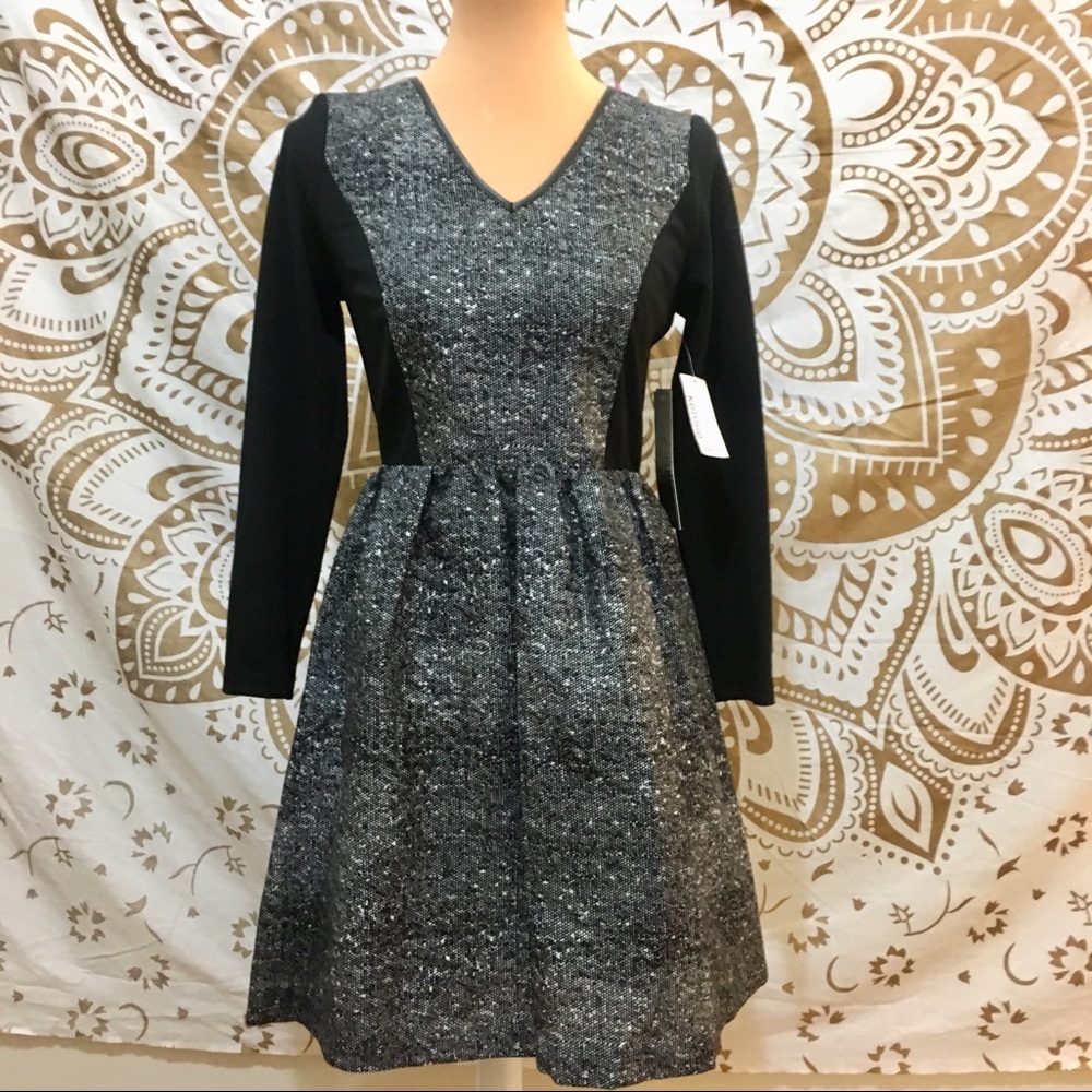 🎉 Kensie Winter White & Black Dress (80% Off)